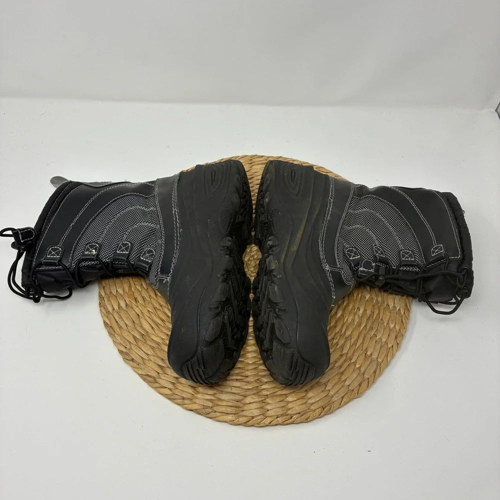The North Face Women's Size 5 Black‎ Leather Winter Snow Boots Insulated